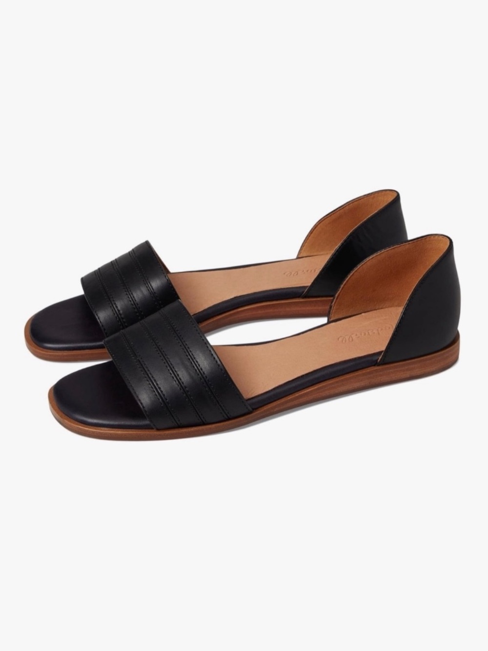 Madewell The Nelda d’Orsay Black Leather Flats